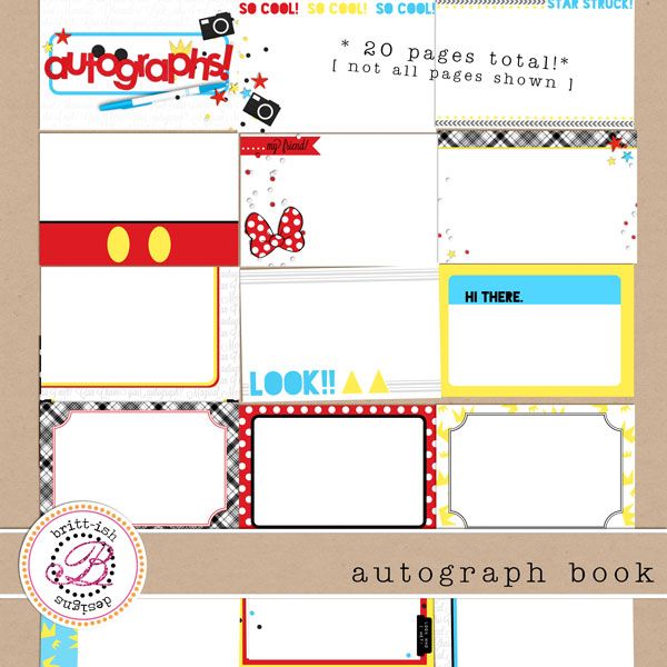 Free Printable Autograph Book! Designing Creations New Model Clothes